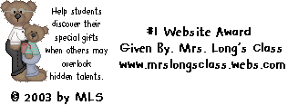 Help students discover their special gifts when others may over look hidden talents. #1 Website Award given by Mrs Long's Class www.mrslongsclass.webs.com