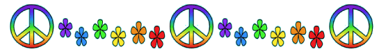 Image: Peace Signs and Flowers