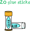 20 glue sticks