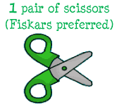1 pair of scissors