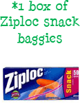 1 box of Ziploc snack baggies