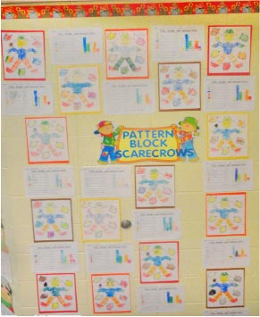 Pattern Block Scarecrows