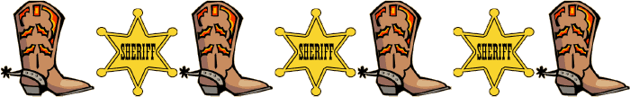 Image: boots and sheriff badge