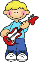 Boy playing guitar