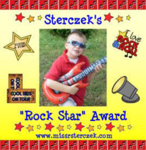 Sterczek's Rock Star Award - www.missrsterczek.com