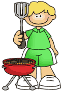 Image: Boy grilling on a bbq