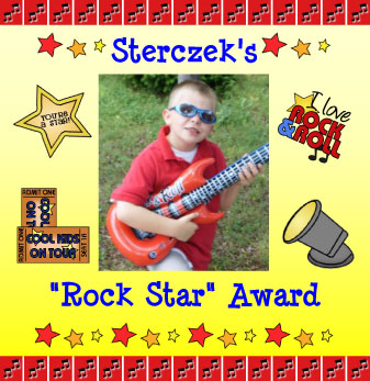 Sterczek's Rock Star Award. Click to Apply.